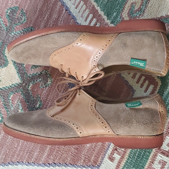Vintage Bass Suede & Leather Saddle Shoes - Picture 6 of 8